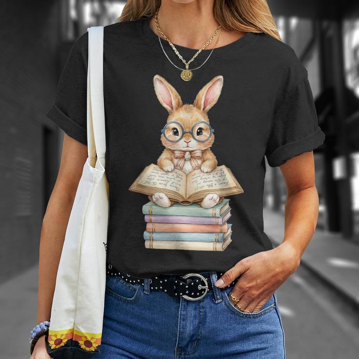 Cute Reading Bunny Easter Books Reader Teacher Girls Women T-Shirt Gifts for Her Cute Reading Bunny Easter Books Reader Teacher Girls Women T-Shirt Gifts for Her