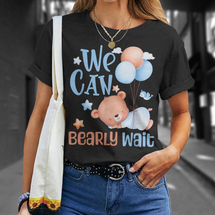 Cute We Can Bearly Wait For Gender Neutral ベビーシャワーパーティー Tシャツ 彼女への贈り物