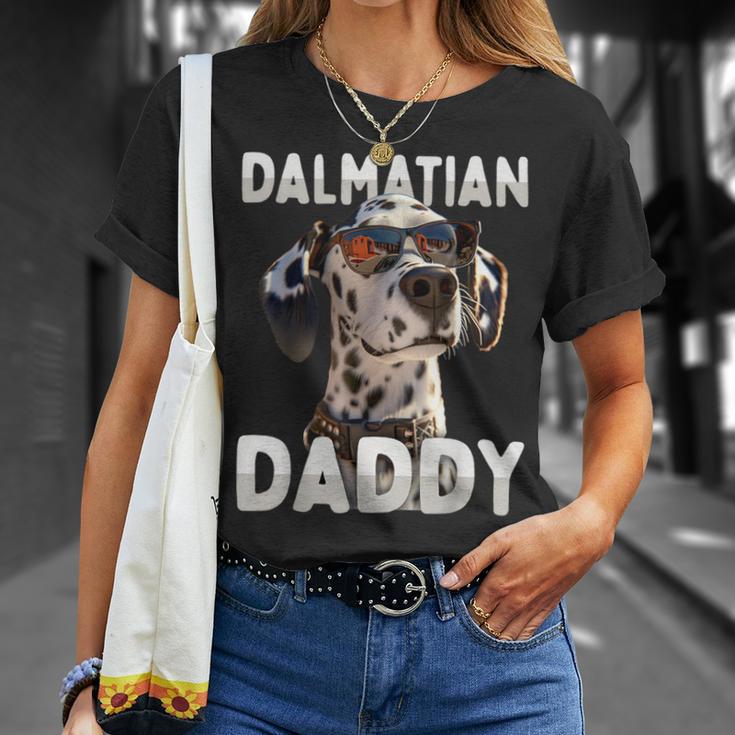 Dalmatian Daddy Cani Papà Festa Del Papà Dad Dalmata Maglietta Regalos para ella