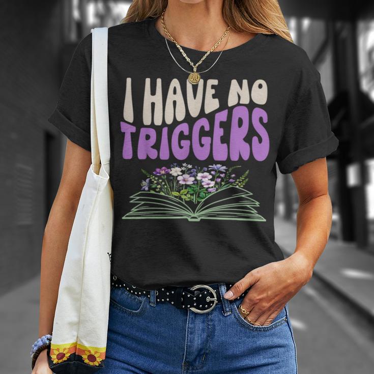 Dark Romance Shirt Women Smutt Book Merch I Have No Triggers T-Shirt Gifts for Her Dark Romance Shirt Women Smutt Book Merch I Have No Triggers T-Shirt Gifts for Her
