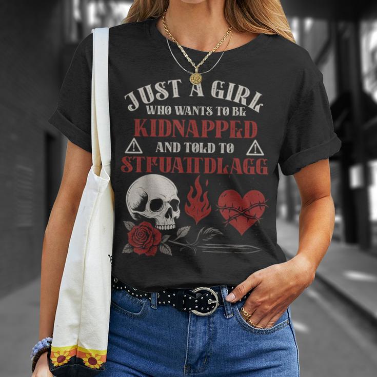 Dark Romance Smutt Books Merch STFUATTDLAGG Kidnapped T-Shirt Gifts for Her
