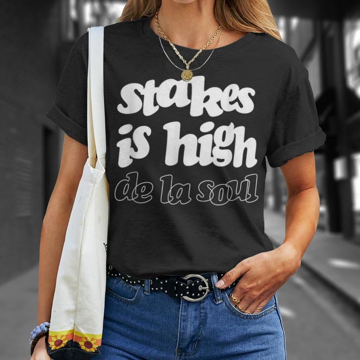 De Laoul 「Stakes Is High」 Tシャツ 彼女への贈り物