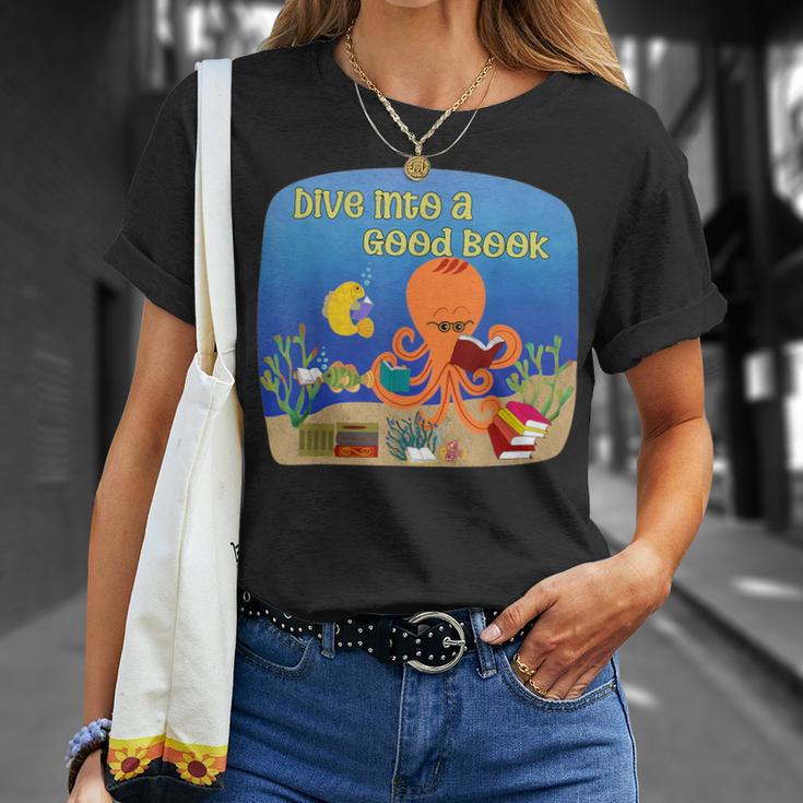 Dive Into a Good Book Reading Pun T-Shirt Gifts for Her Dive Into a Good Book Reading Pun T-Shirt Gifts for Her