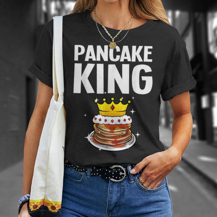 Divertente Pancake King Per Gli Amanti Dei Pancake Uomini Papà Ragazzi Maglietta Regalos para ella