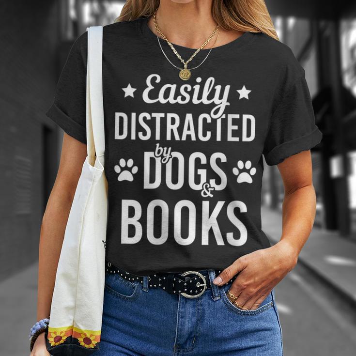 Dog Lover Book Lover Reading Books And Dogs Dog T-Shirt Gifts for Her