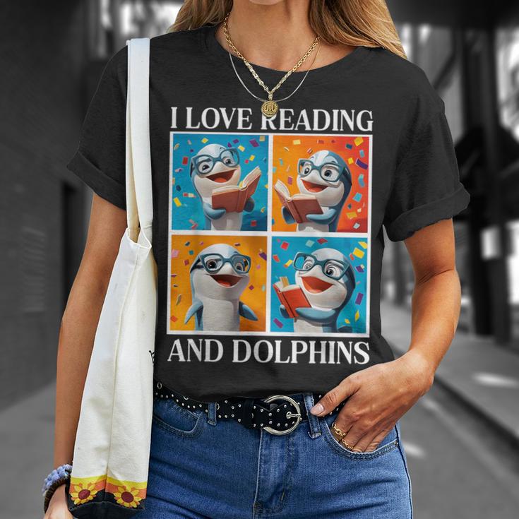 Dolphin Love Reading And Dolphins Child Book Lover T-Shirt Gifts for Her Dolphin Love Reading And Dolphins Child Book Lover T-Shirt Gifts for Her