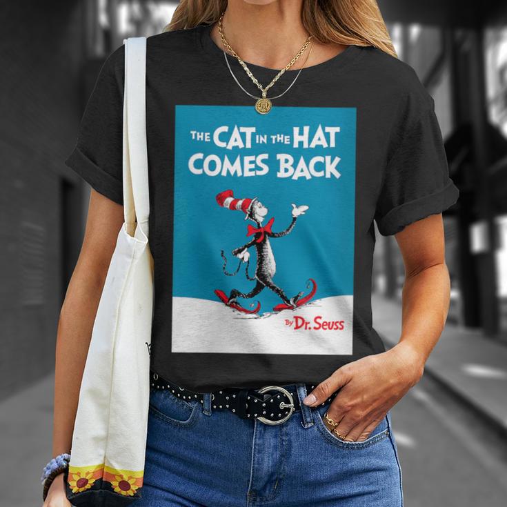 Dr Seuss The Cat In The Hat Comes Back Book Cover T-Shirt Gifts for Her