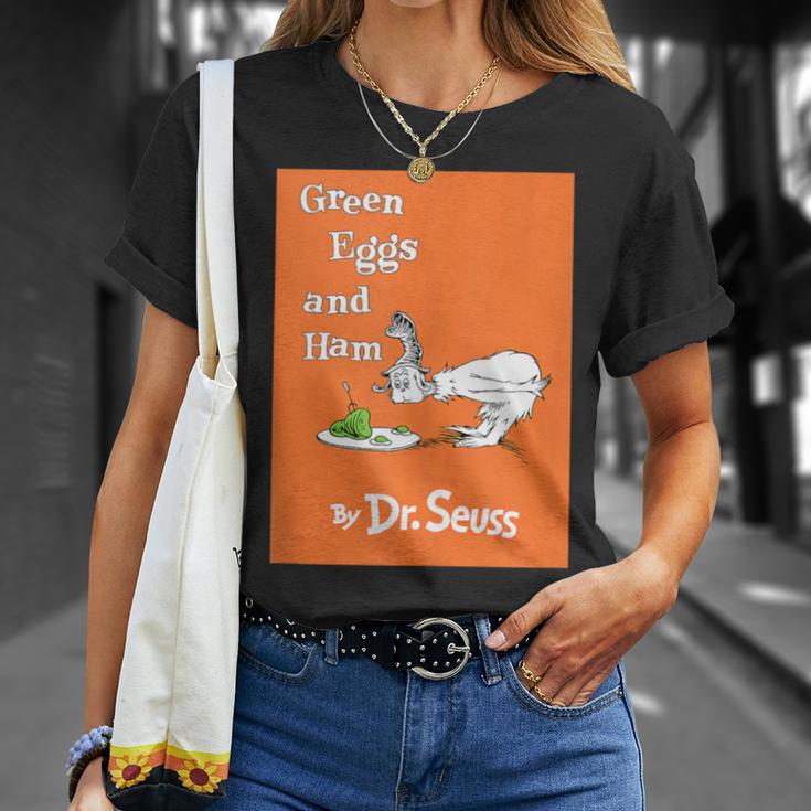 Dr Seuss Green Eggs And Ham Book Cover T-Shirt Gifts for Her Dr Seuss Green Eggs And Ham Book Cover T-Shirt Gifts for Her