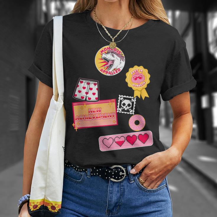 Dungeon Crawler Carl Colorful Sticker Collage LitRPG Book T-Shirt Gifts for Her