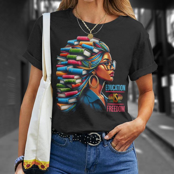 Education Is Freedom Girl Magic Books Hair T-Shirt Gifts for Her Education Is Freedom Girl Magic Books Hair T-Shirt Gifts for Her