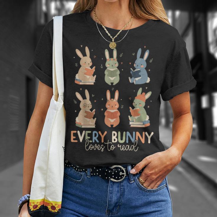 Every Bunny Loves To Read Easter Cute Reading Books Lover T-Shirt Gifts for Her