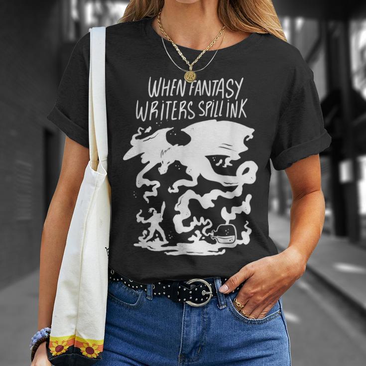 Fairytale & Sagen Book Author Fantasy Inkfleck Dragon Fans T-Shirt Gifts for Her