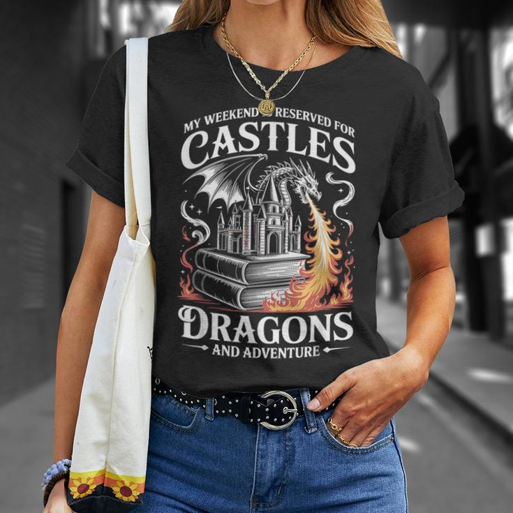 Fantasy Books Lover Bookish Fun Tee Book Club Dragon Reader T-Shirt Gifts for Her