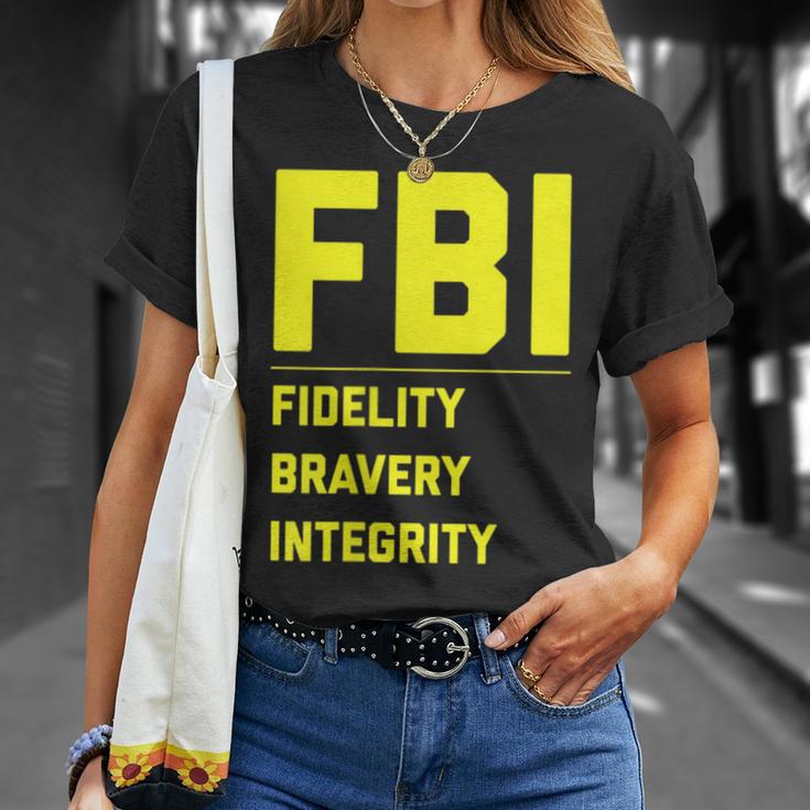 Fbi Motto 「Fidelity Bravery Integrity」 法執行機関 Tシャツ 彼女への贈り物