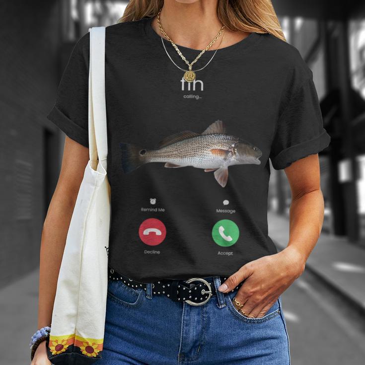 Fih Calling スペルミスフィッシュ 電話を受け入れる 魚 Tシャツ 彼女への贈り物