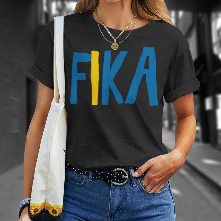 Fikaweden 面白いワードゲーム スウェーデン語 Tシャツ 彼女への贈り物