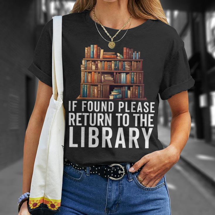If Found Please Return To The Library Bookish Book Lover T-Shirt Gifts for Her