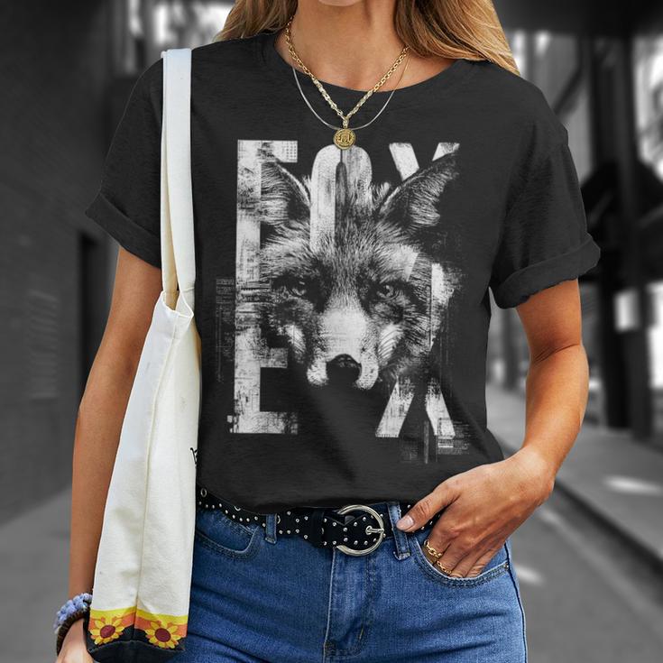Fox グラフィックアート 動物愛好家 野生動物 森 男性 女性 Tシャツ 彼女への贈り物