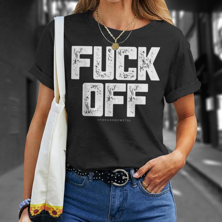 メンズ Fuck Off Thrash メタル Tシャツ 彼女への贈り物