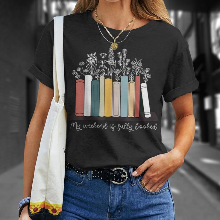 My Weekend Is Fully Booked Book Wildflower Bookish Bookworm T-Shirt Gifts for Her My Weekend Is Fully Booked Book Wildflower Bookish Bookworm T-Shirt Gifts for Her
