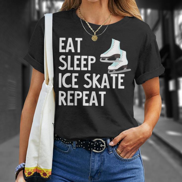 Eatleep Icekate Repeat フィギュアスケート Tシャツ 彼女への贈り物