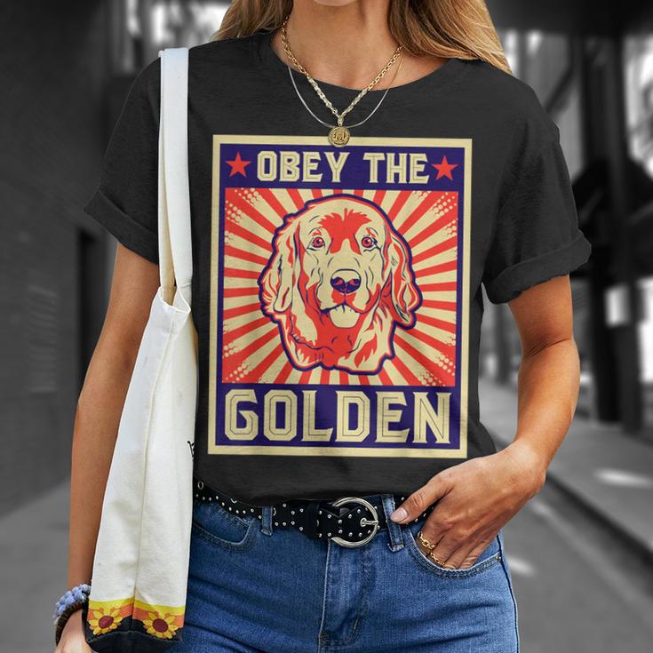 Obey The Golden ゴールデンレトリーバーオーナー向け Tシャツ 彼女への贈り物