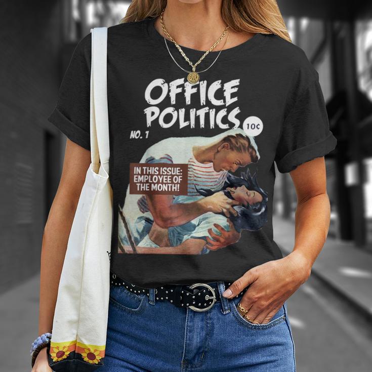 FUNNY WORKPLACE Retro Romance Comic Book Parody T-Shirt Gifts for Her