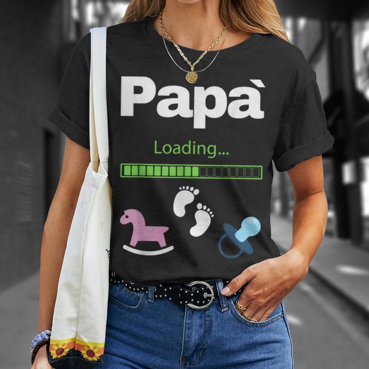 Futuro Papà Padre Daddy Loading Gravidanza Regalo Famiglia Maglietta Regalos para ella