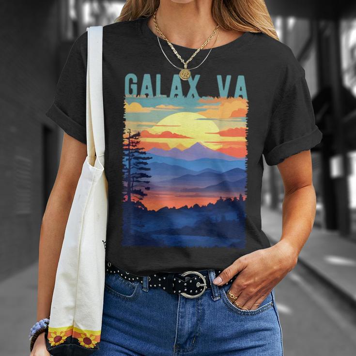 Galaxirginia Usa 山景色 サンセットスタイルデザイン Tシャツ 彼女への贈り物