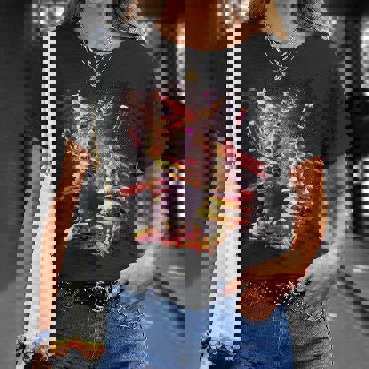 Galaxy Laser Cat On Burger -Pace Cheeseburger Cats Tシャツ 彼女への贈り物