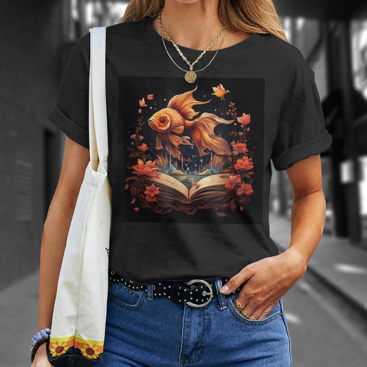 Goldfish Reading A Book T-Shirt Gifts for Her Goldfish Reading A Book T-Shirt Gifts for Her