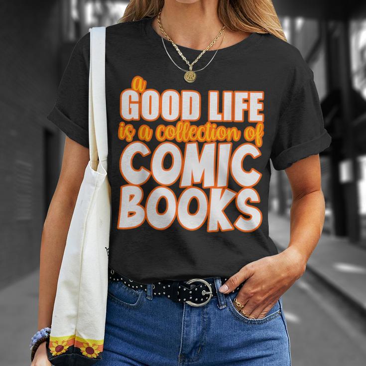 A Good Life Is A Collection Of Comic Books Graphic Vintage T-Shirt Gifts for Her