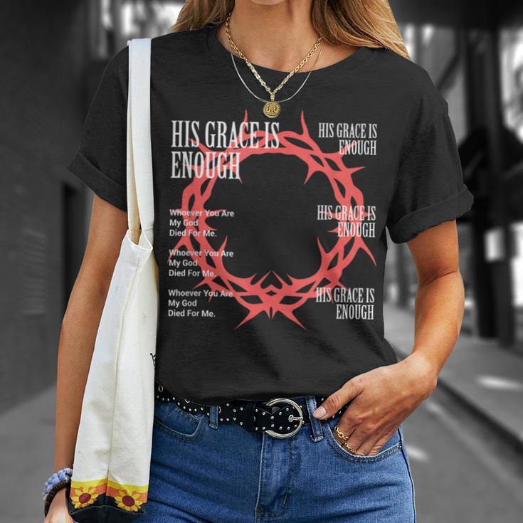 His Grace Is Enough イエス・キリスト キリスト キリスト教 宗教 Tシャツ 彼女への贈り物
