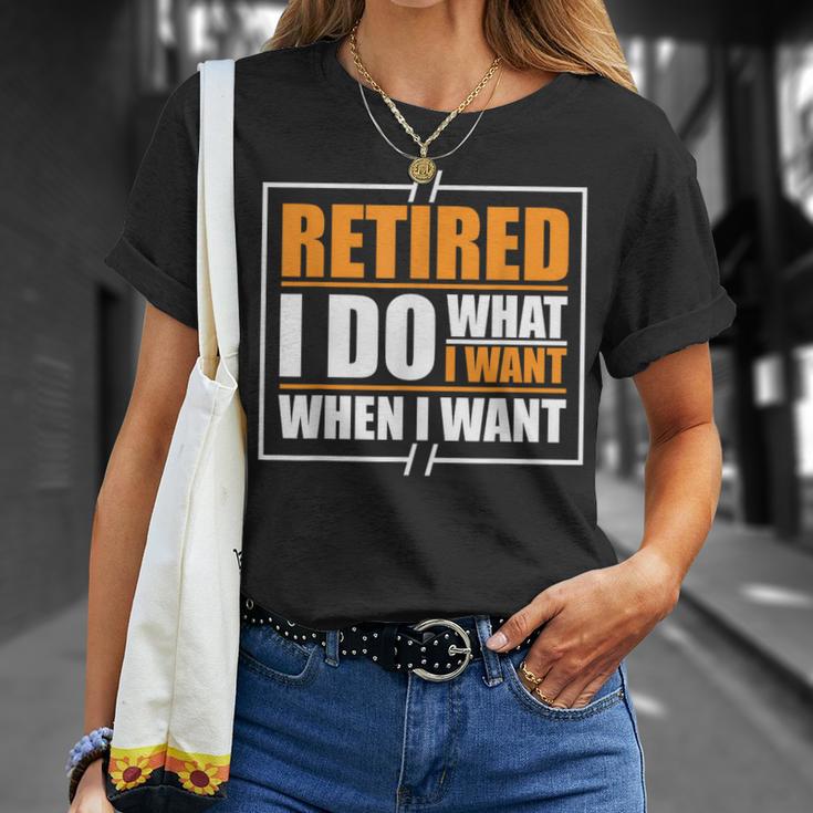 Graciosa Jubilación Retirado Abuelos Pensión Jubilado Camiseta unisex Regalos para ella