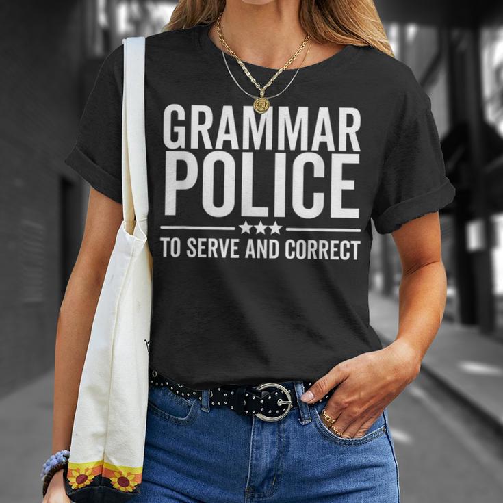 Grammar Police To Serve And Correct Book Literature T-Shirt Gifts for Her Grammar Police To Serve And Correct Book Literature T-Shirt Gifts for Her