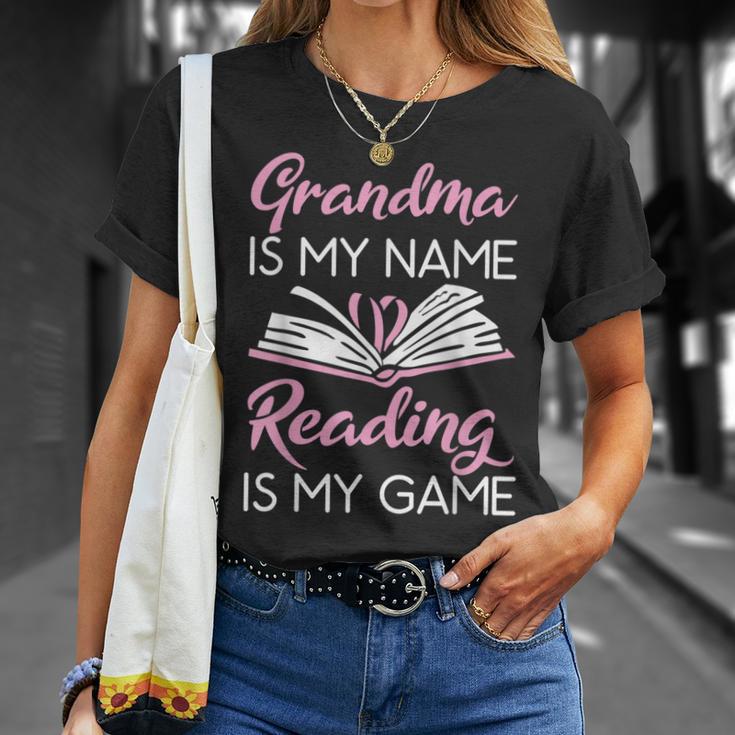 Grandma Is My Name Reading Is My Game Book Lover T-Shirt Gifts for Her