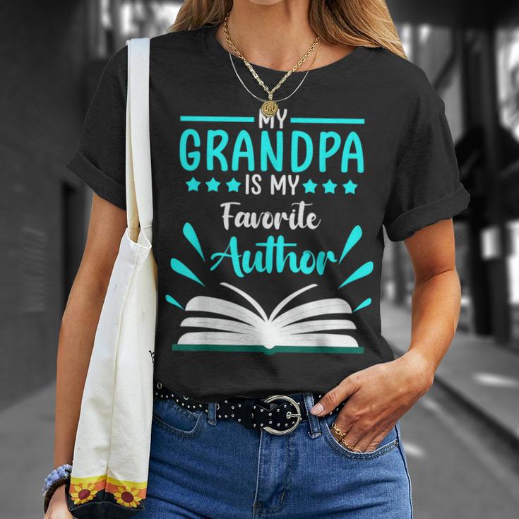 My Grandpa Is My Favorite Author Write Book T-Shirt Gifts for Her My Grandpa Is My Favorite Author Write Book T-Shirt Gifts for Her