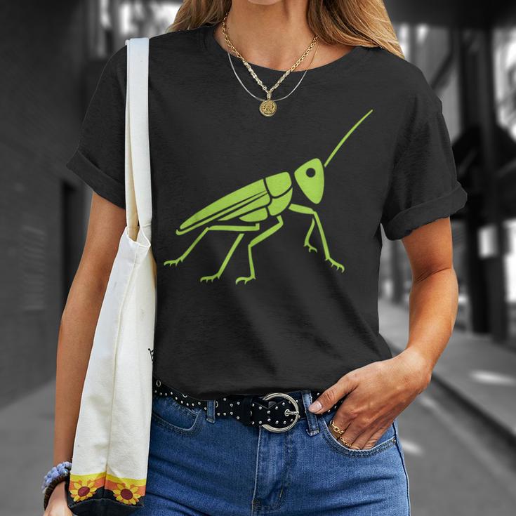 Grasshopper ミニマリストのバッタかわいい昆虫小さなバッタ Tシャツ 彼女への贈り物