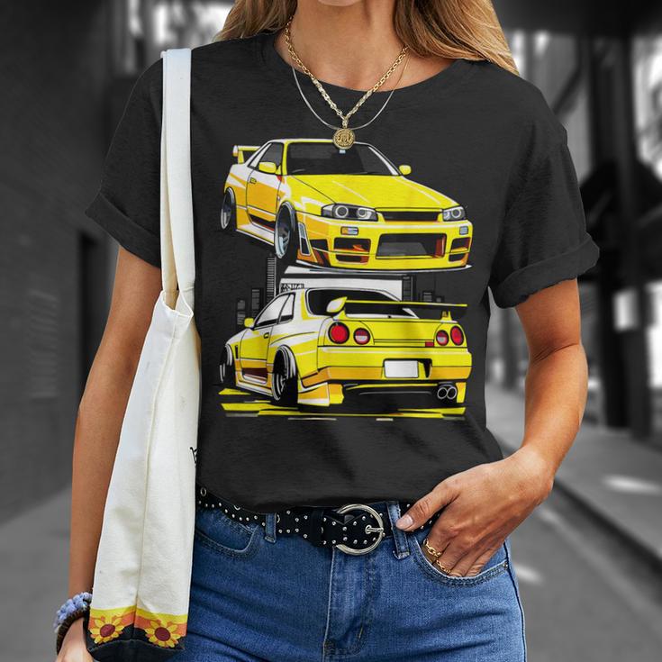 ブラック Gt R 32 Jdm スカイラインチューナー レーシングスタンス カードリフト Tシャツ 彼女への贈り物