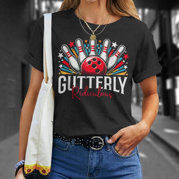 Gutterly とんでもないボーリングスポーツボウラー Tシャツ 彼女への贈り物