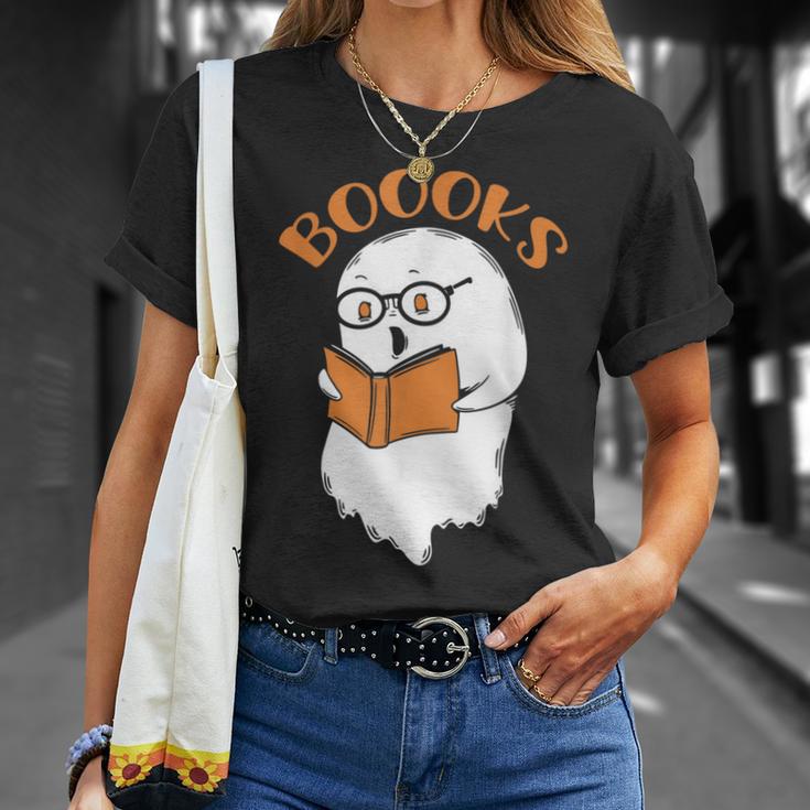 Halloween Boooks Ghost For Book Lover T-Shirt Gifts for Her