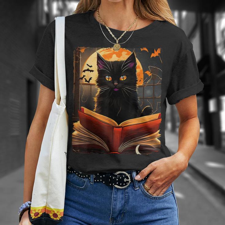 Halloween Cat Reading Books Spooky Cat Reader Teachers For Men Women Kids T-Shirt Gifts for Her Halloween Cat Reading Books Spooky Cat Reader Teachers For Men Women Kids T-Shirt Gifts for Her