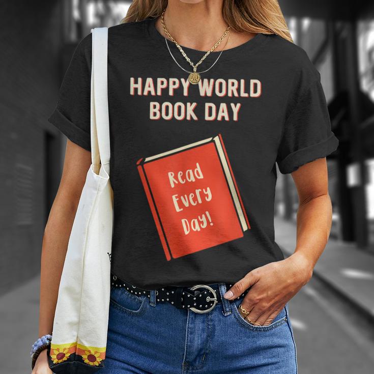 Happy World Book Day Inspirational Kids T-Shirt Gifts for Her