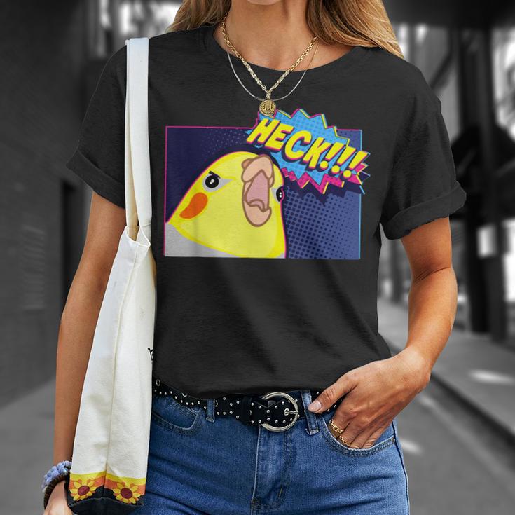 Heck Cockatiel Birb Memes Angry Parrot Lover Tシャツ 彼女への贈り物