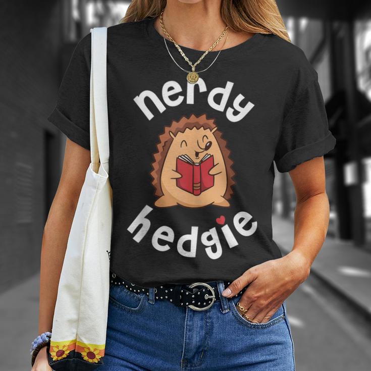 Hedgehog Book T-Shirt Gifts for Her