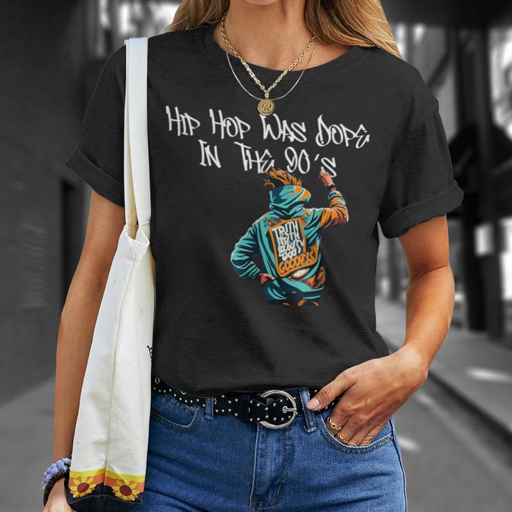 Hip Hop Was Dope In 90S グラフィティ レトロ ラップミュージック Tシャツ 彼女への贈り物