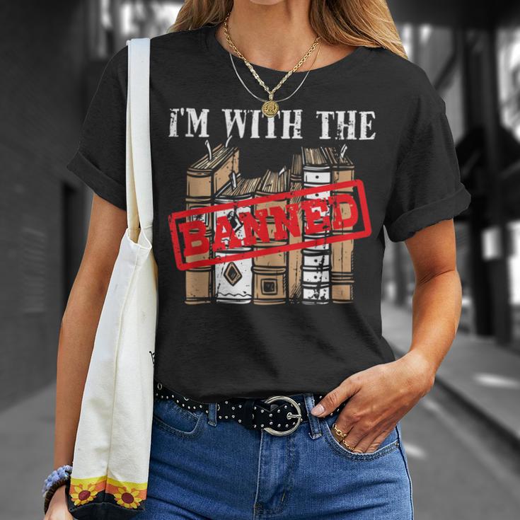 I'm With The Banned Books For a Literature Teacher T-Shirt Gifts for Her