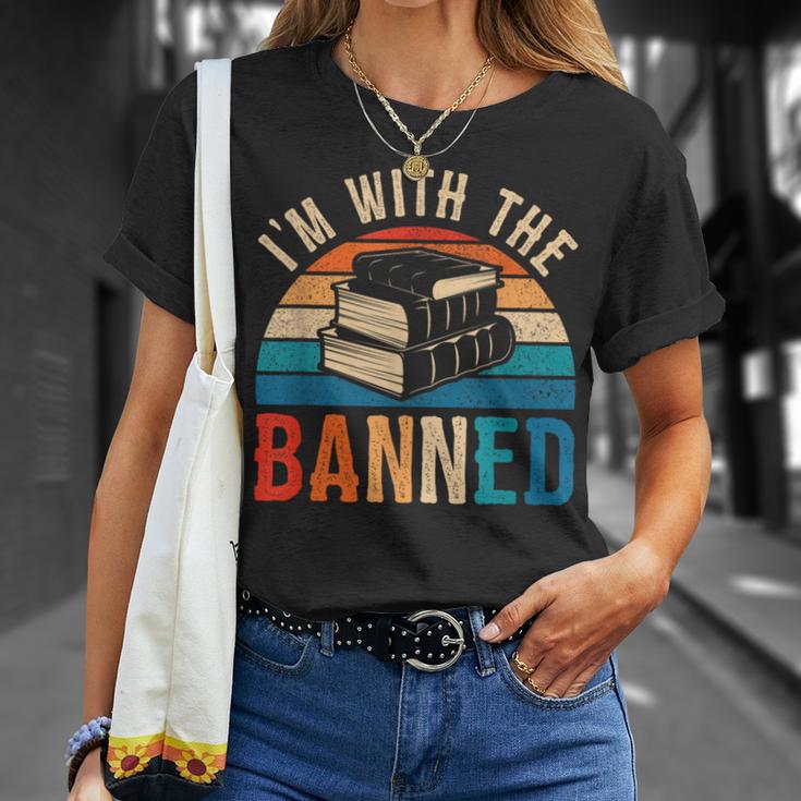 I'm With The Banned Books Tee I Read Banned Books Lovers T-Shirt Gifts for Her