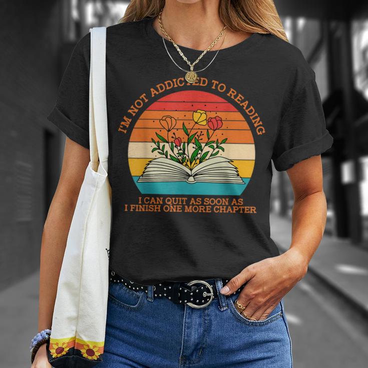 I'm Not Addicted To Reading Book Flower Vintage Quote T-Shirt Gifts for Her I'm Not Addicted To Reading Book Flower Vintage Quote T-Shirt Gifts for Her