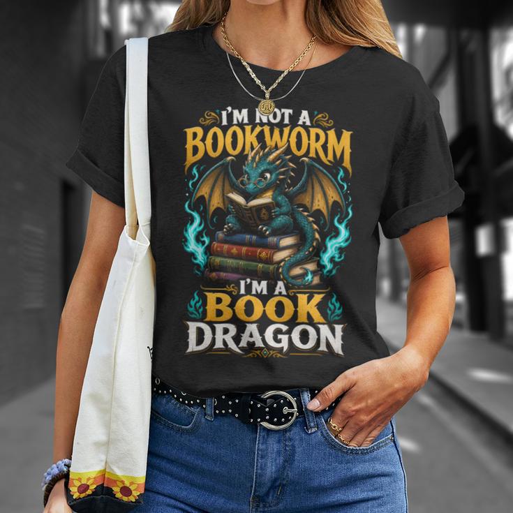 I'm Not A Bookworm I'm A Book Dragon T-Shirt Gifts for Her